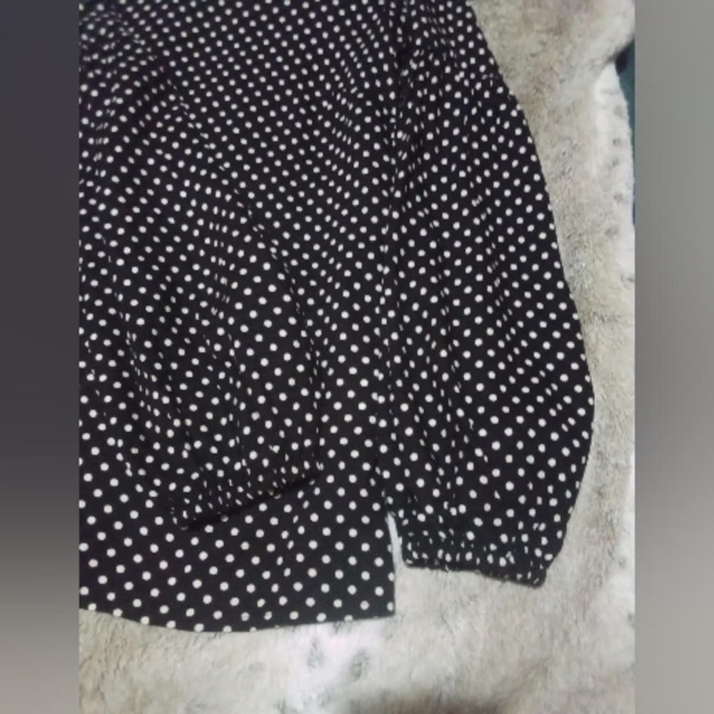 FIG Black Polka Dot Blouse - Picture 6 of 6